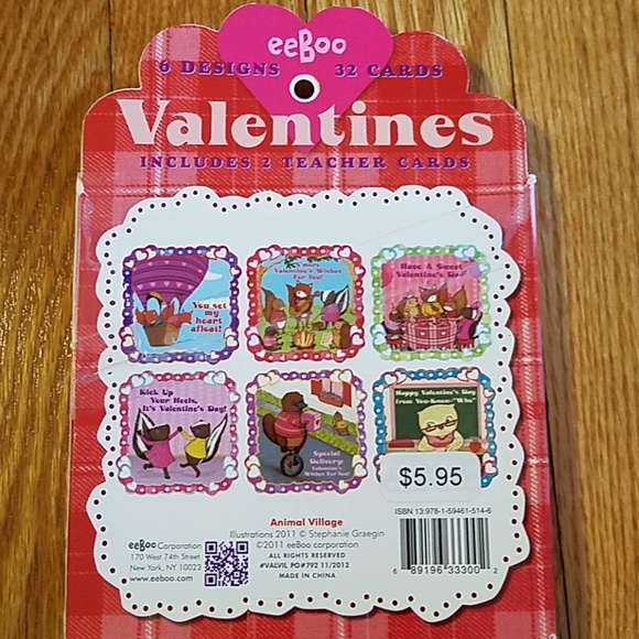 eeBoo 32 Valentine's Cards with 2 Teacher Cards - Picture 3 of 4